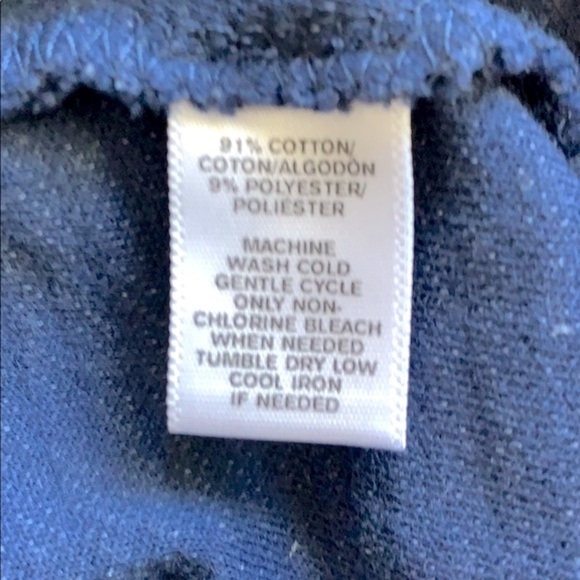 Lou & Grey Navy Blue Textured Knit Sweatshirt Tunic Zip Pockets Size XS - Picture 11 of 11